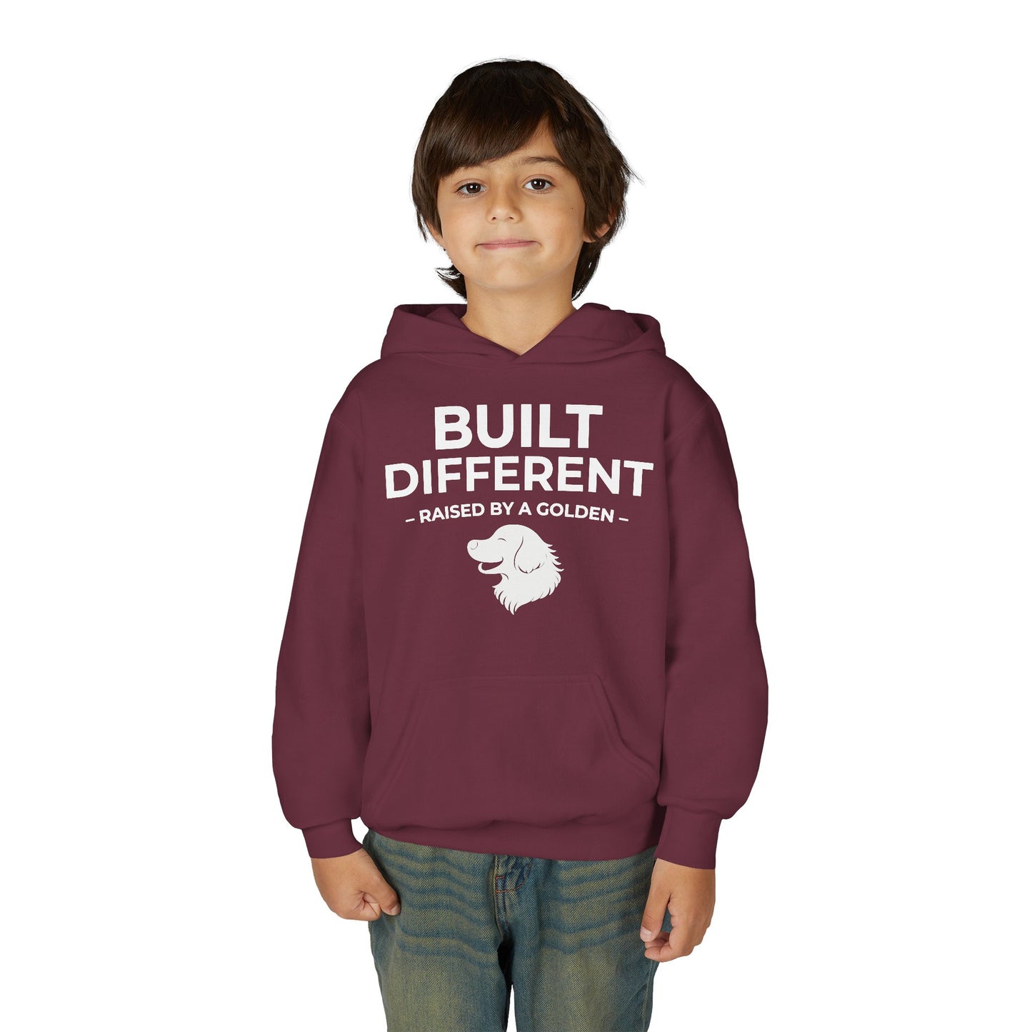 Built Different. Raised by a Golden | Kids Sweatshirt