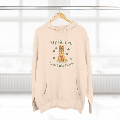 Hoodie — “My Golden Is My Lucky Charm” St. Patrick’s Day Golden Retriever Sweatshirt