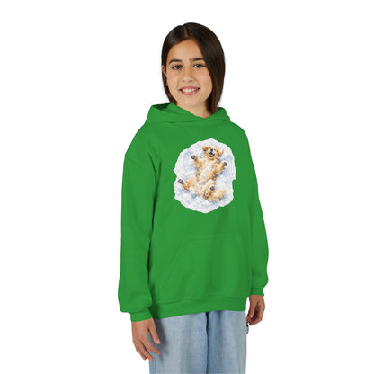 Youth Hoodie | Golden Retriever Snow Angel