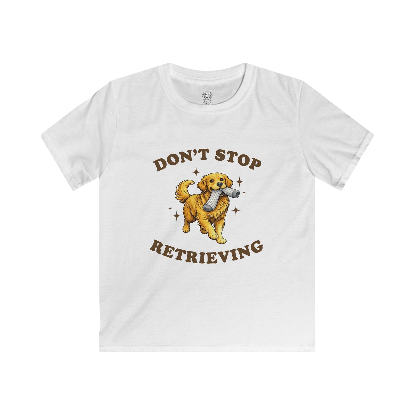 Kids Golden Retriever T-Shirt | “Don’t Stop Retrieving” Dog Lover Tee