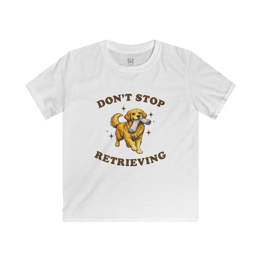 Kids Golden Retriever T-Shirt | “Don’t Stop Retrieving” Dog Lover Tee