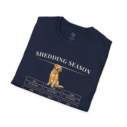 Golden Retriever Shedding Season Calendar Shirt | Funny Dog Hair T-Shirt for Pet Parents