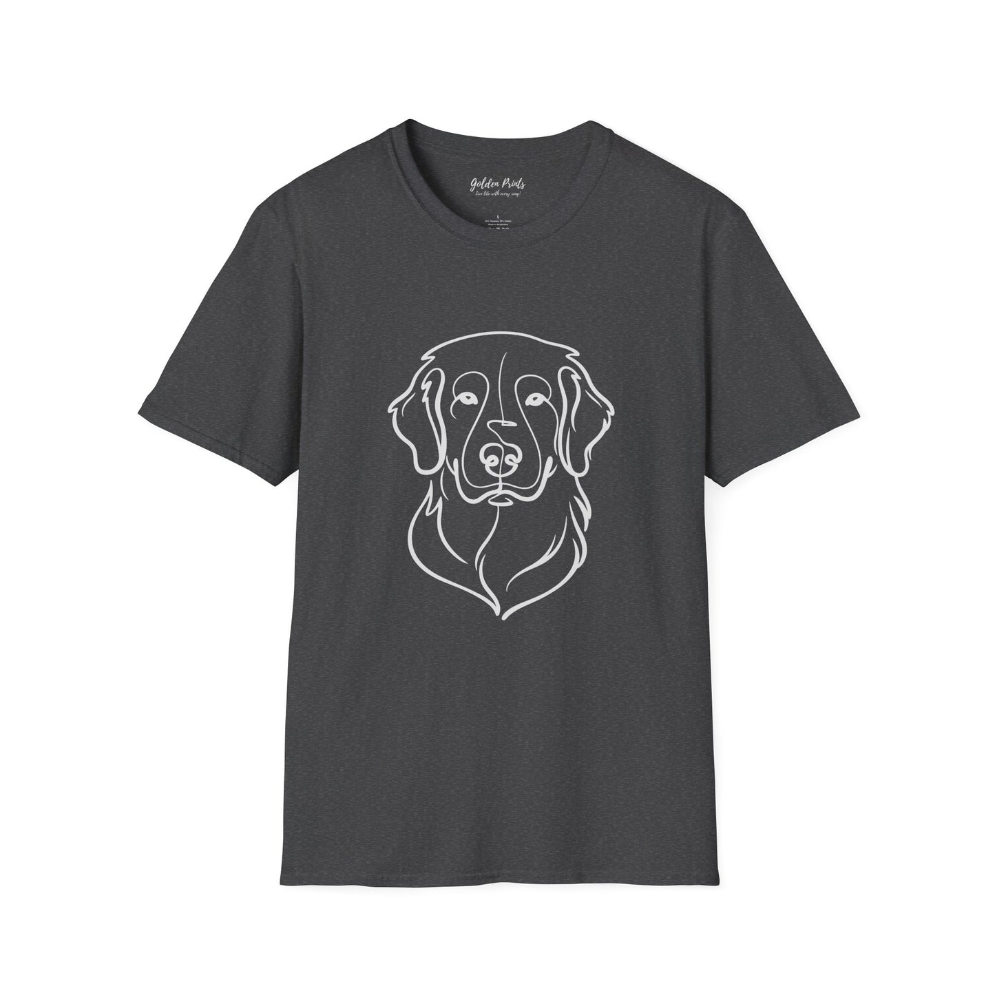 Golden Retriever Portrait Tee | Minimal Dog Art T-Shirt