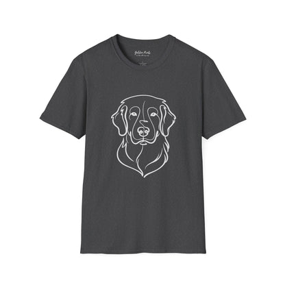 Golden Retriever Portrait Tee | Minimal Dog Art T-Shirt