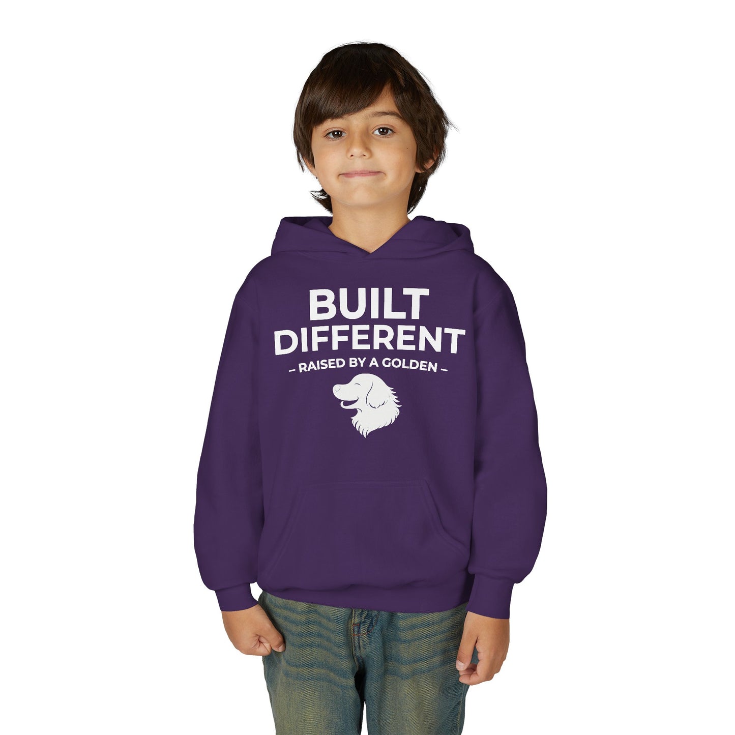 Built Different. Raised by a Golden | Kids Sweatshirt
