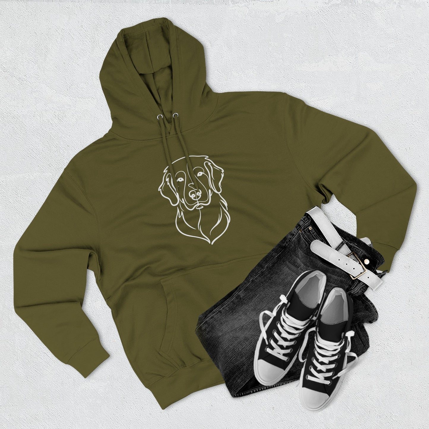 Line Art Three-Panel | Hoodie
