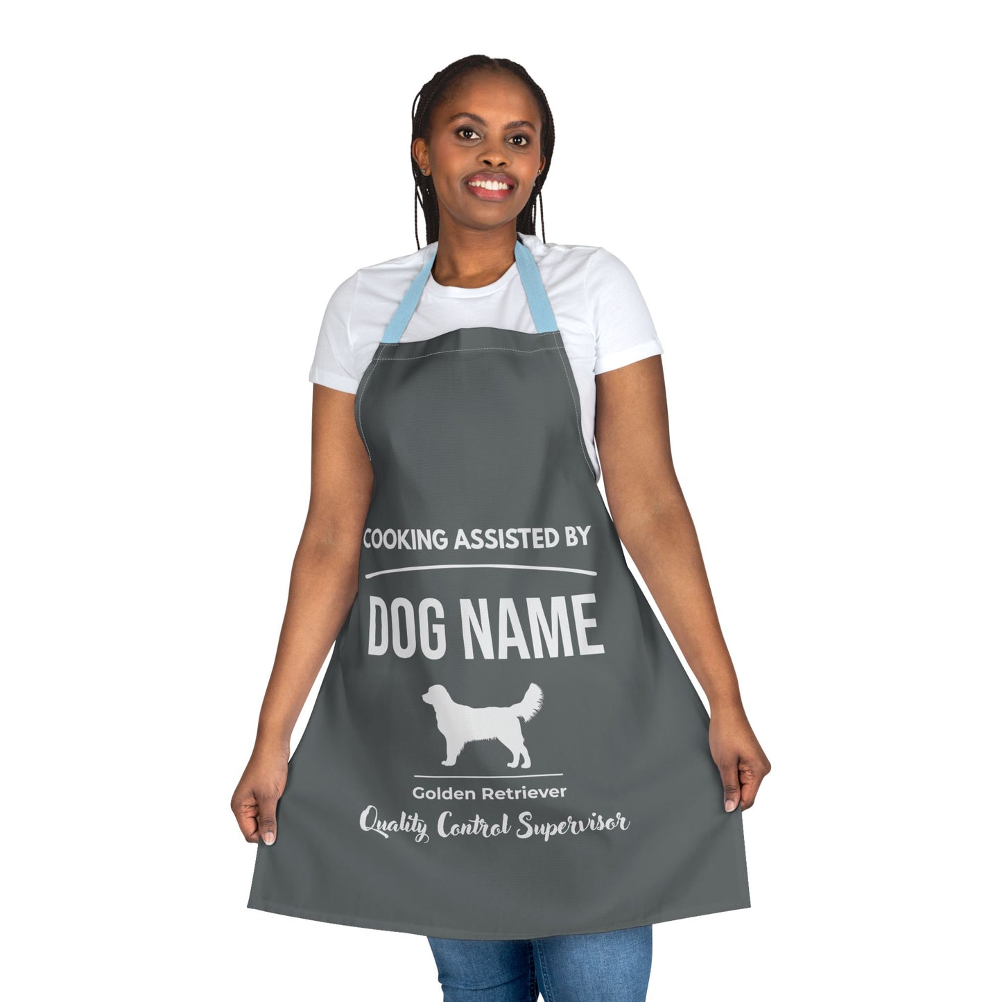 Personalized Golden Retriever Apron – Charcoal | Unique Gifts for Dog Lovers
