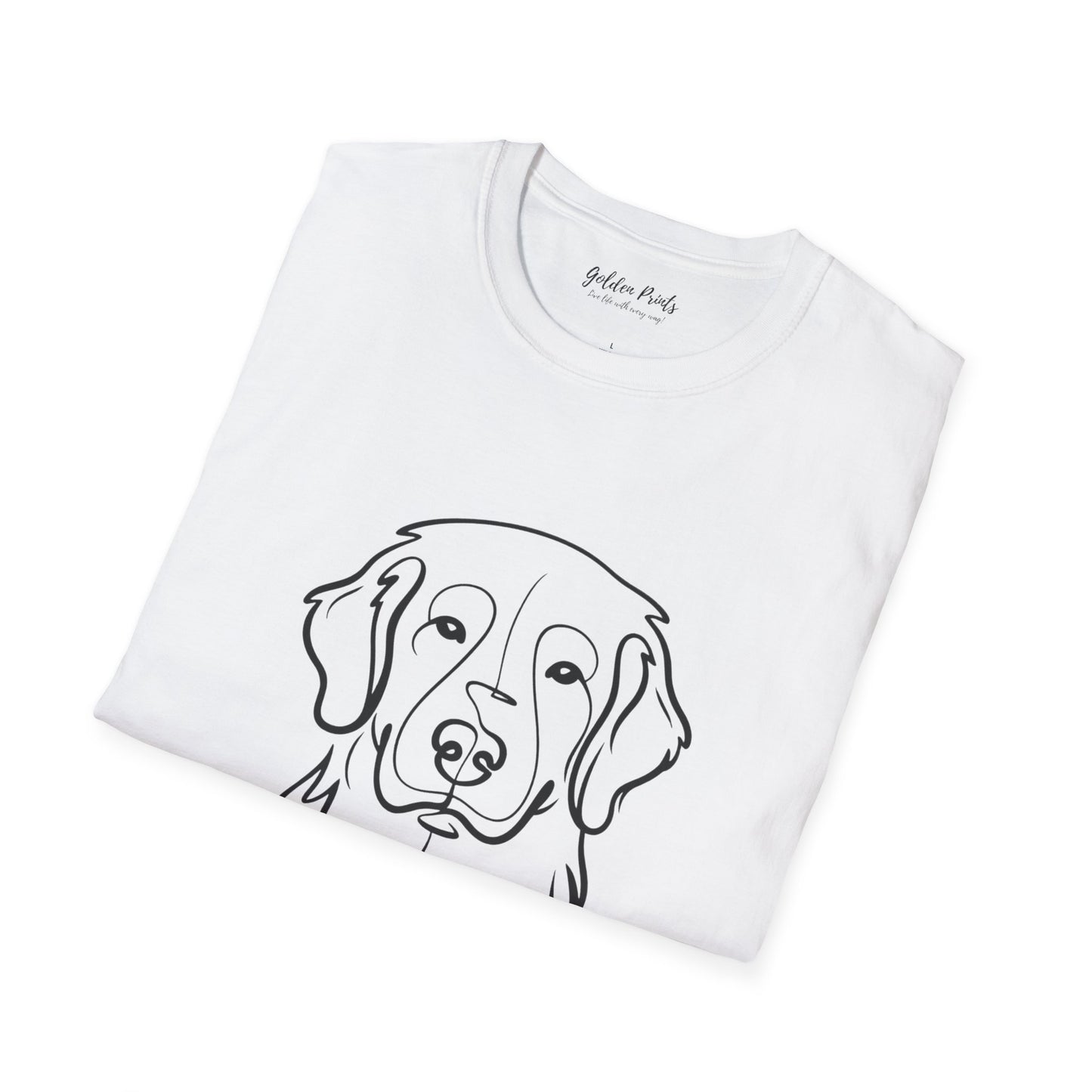 Golden Retriever Portrait Tee | Minimal Dog Art T-Shirt