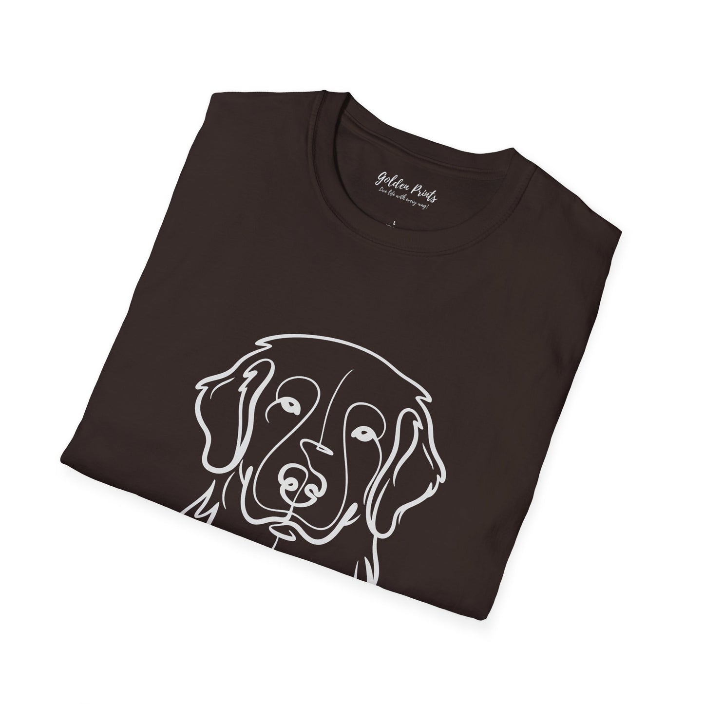 Golden Retriever Portrait Tee | Minimal Dog Art T-Shirt