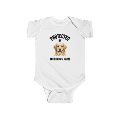 Protected by [Dog's Name] | Baby Onesie
