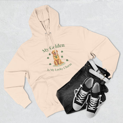 Hoodie — “My Golden Is My Lucky Charm” St. Patrick’s Day Golden Retriever Sweatshirt