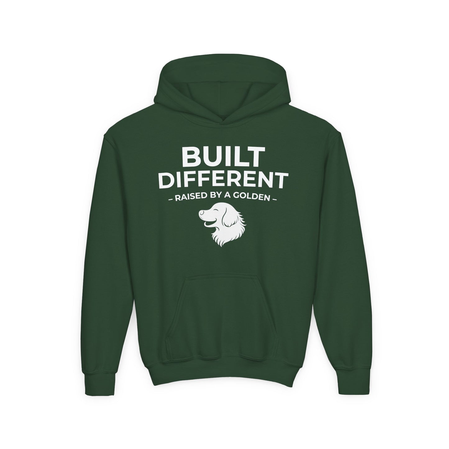 Built Different. Raised by a Golden | Kids Sweatshirt