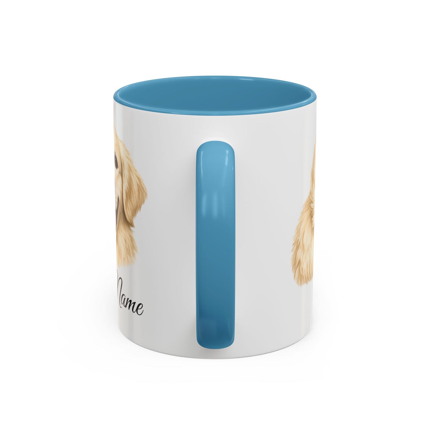 Personalized English Cream Golden Retriever Coffee Mug with Custom Dog Name (11oz & 15oz)