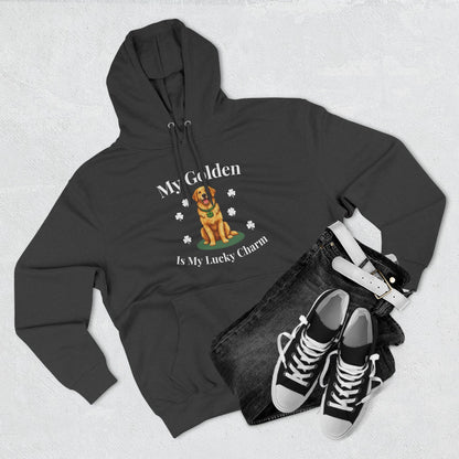 Hoodie — “My Golden Is My Lucky Charm” St. Patrick’s Day Golden Retriever Sweatshirt