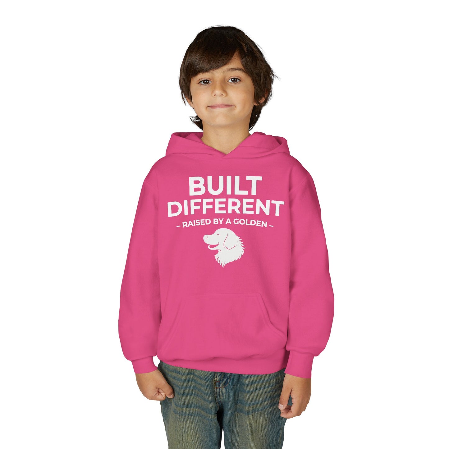 Built Different. Raised by a Golden | Kids Sweatshirt