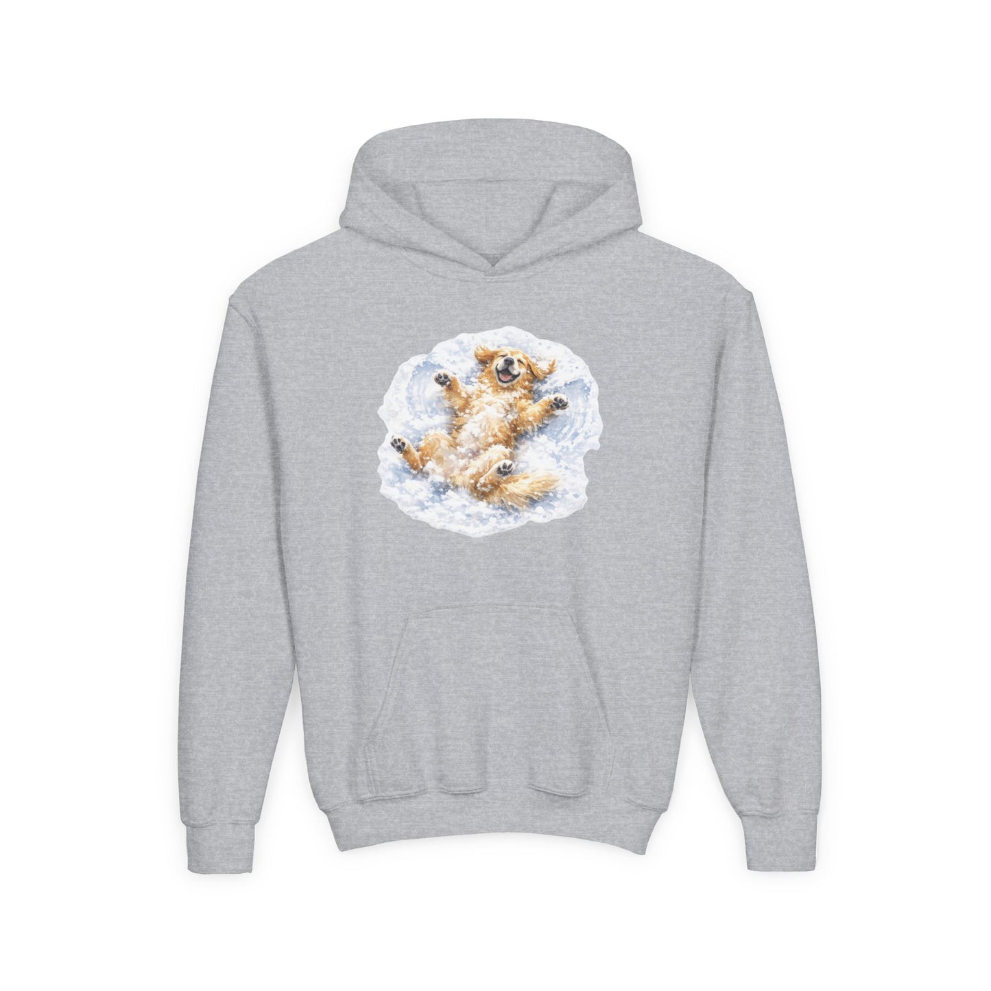 Youth Hoodie | Golden Retriever Snow Angel