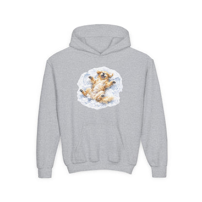 Youth Hoodie | Golden Retriever Snow Angel