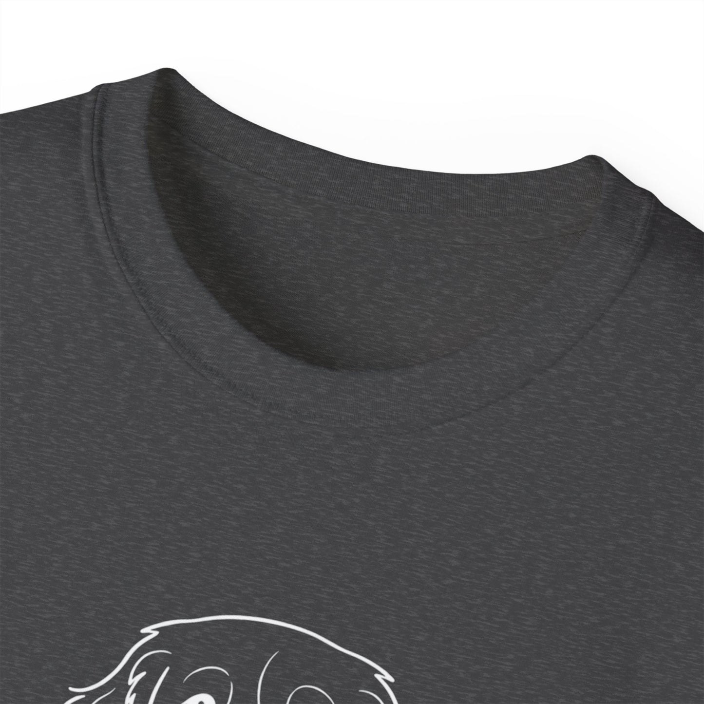Dog Begging for Burger T-Shirt | Golden Retriever POV Line Art Tee