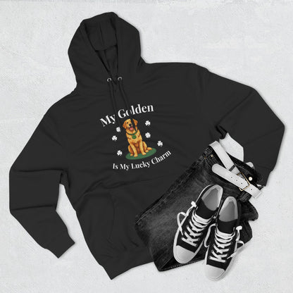 Hoodie — “My Golden Is My Lucky Charm” St. Patrick’s Day Golden Retriever Sweatshirt