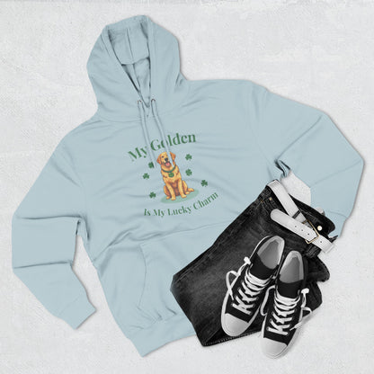 Hoodie — “My Golden Is My Lucky Charm” St. Patrick’s Day Golden Retriever Sweatshirt