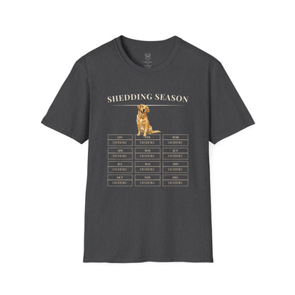 Golden Retriever Shedding Season Calendar Shirt | Funny Dog Hair T-Shirt for Pet Parents