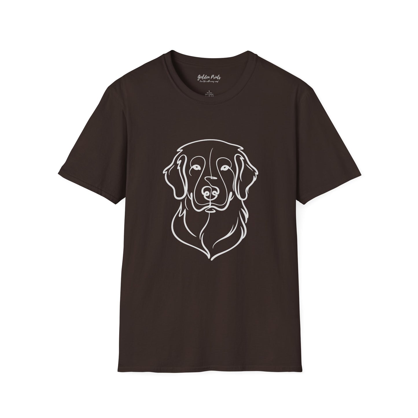 Golden Retriever Portrait Tee | Minimal Dog Art T-Shirt