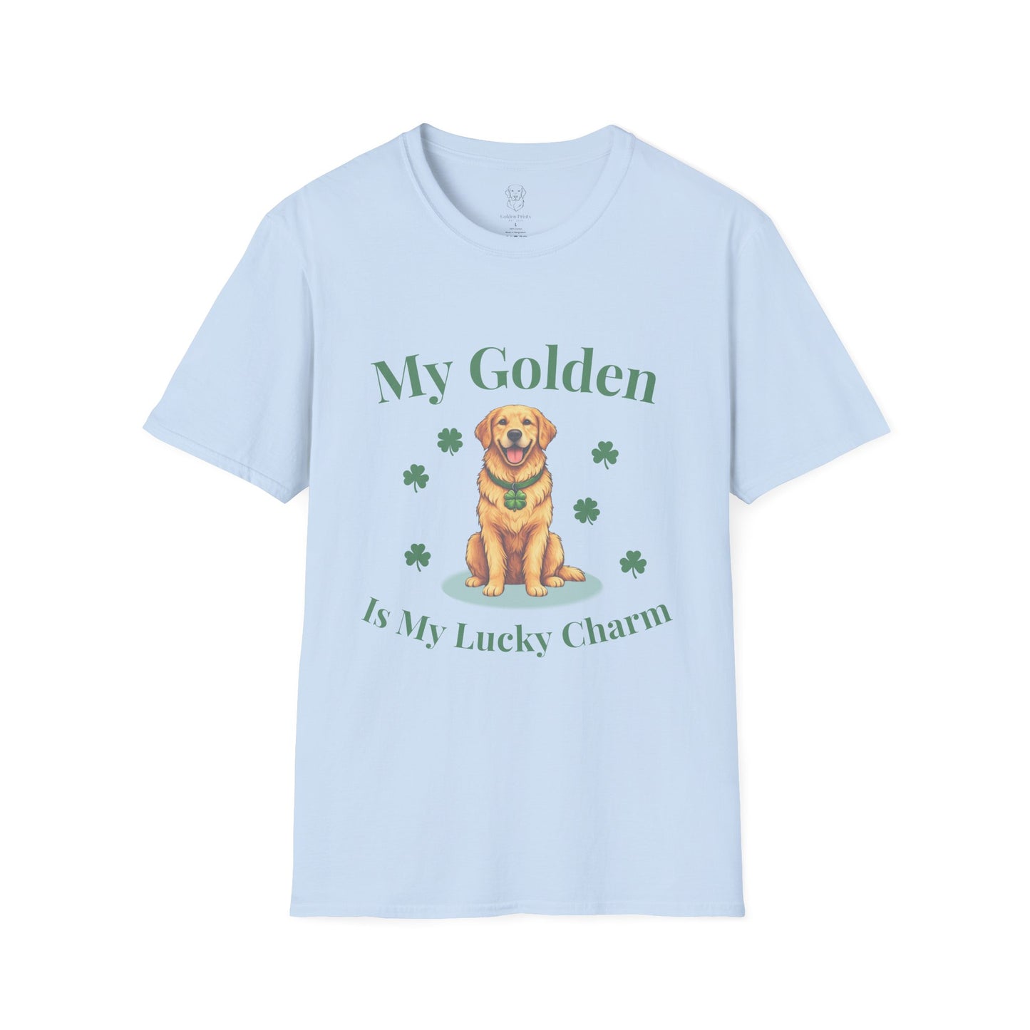 Golden Retriever Tee Shirt - I Love My Golden Retriever, St. Patrick's Day Lucky Charm