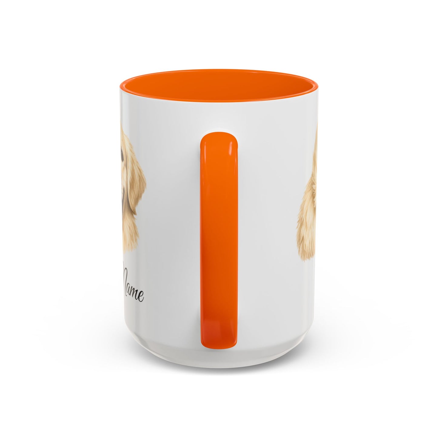 Personalized English Cream Golden Retriever Coffee Mug with Custom Dog Name (11oz & 15oz)
