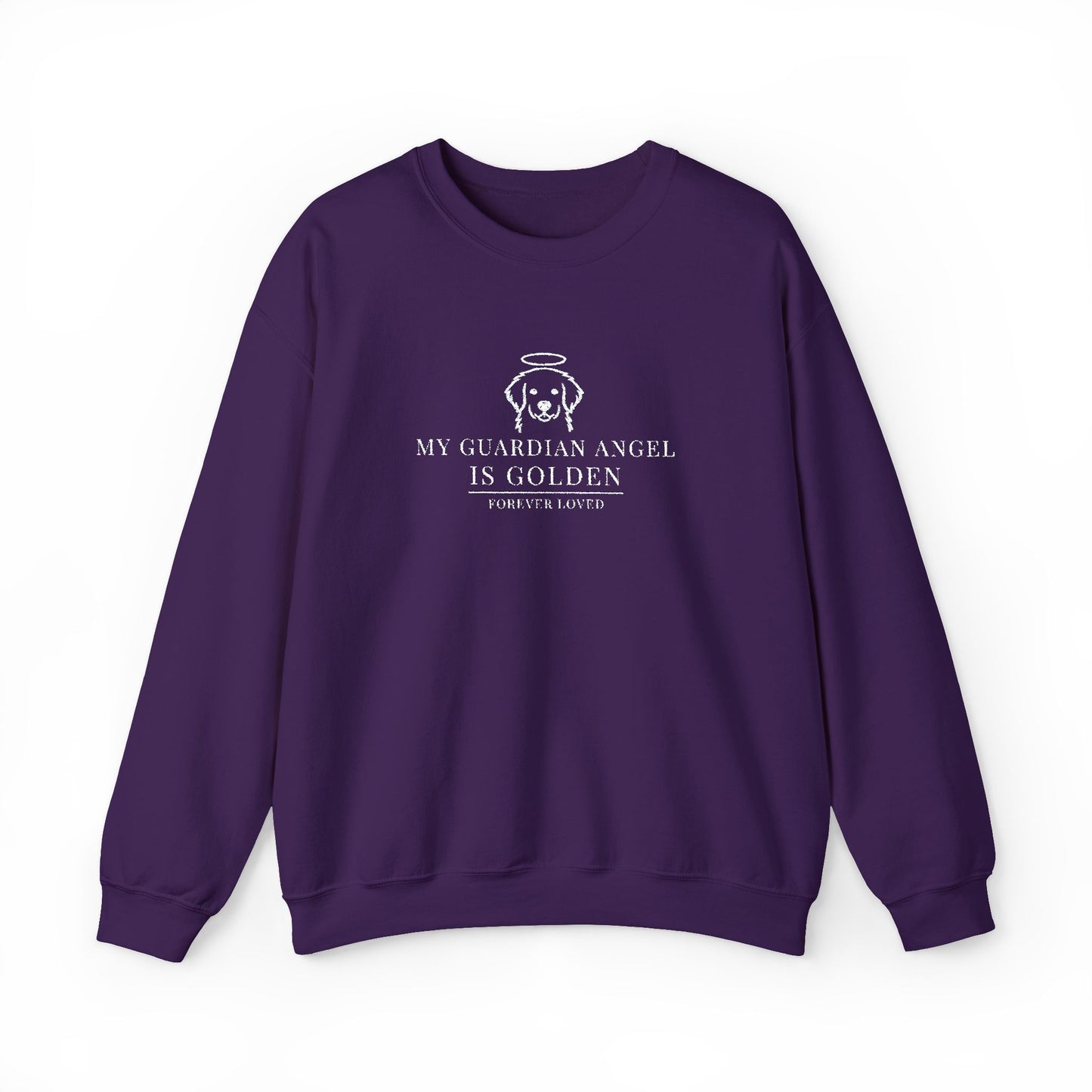 My Guardian Angel Is Golden Crewneck Sweatshirt | Memorial Dog Lover Pullover