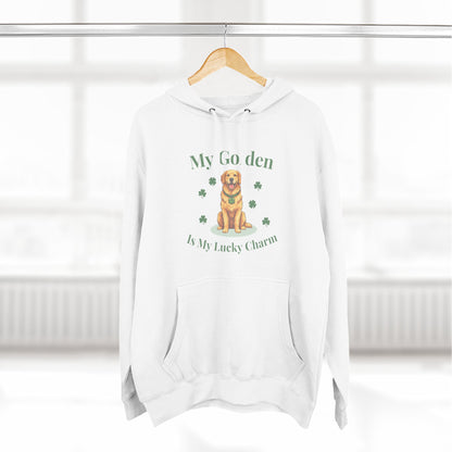 Hoodie — “My Golden Is My Lucky Charm” St. Patrick’s Day Golden Retriever Sweatshirt