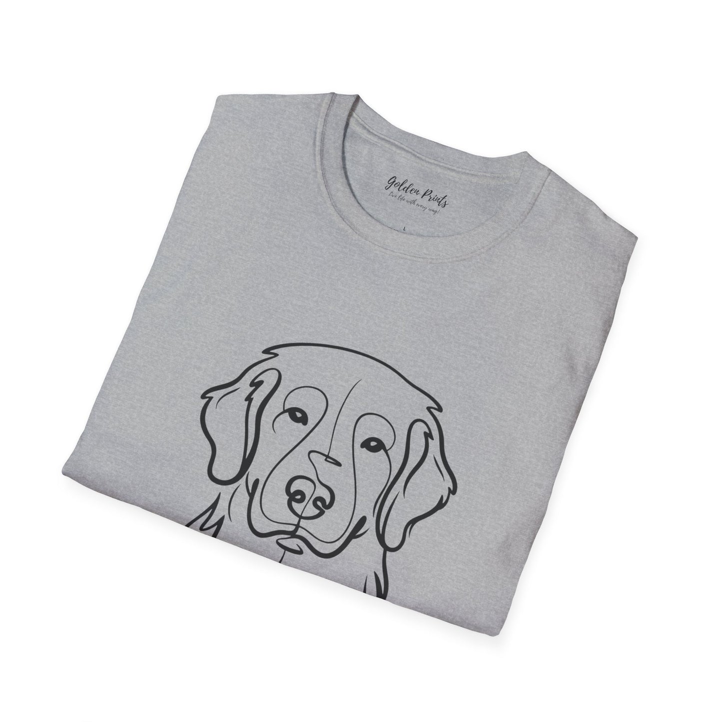 Golden Retriever Portrait Tee | Minimal Dog Art T-Shirt