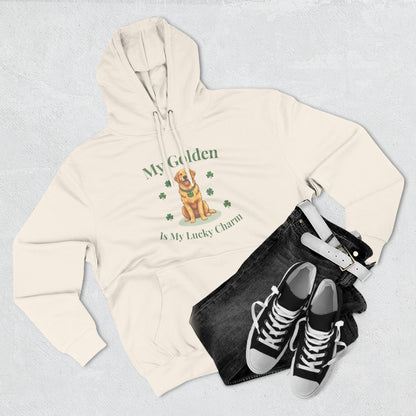 Hoodie — “My Golden Is My Lucky Charm” St. Patrick’s Day Golden Retriever Sweatshirt