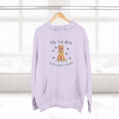 Hoodie — “My Golden Is My Lucky Charm” St. Patrick’s Day Golden Retriever Sweatshirt