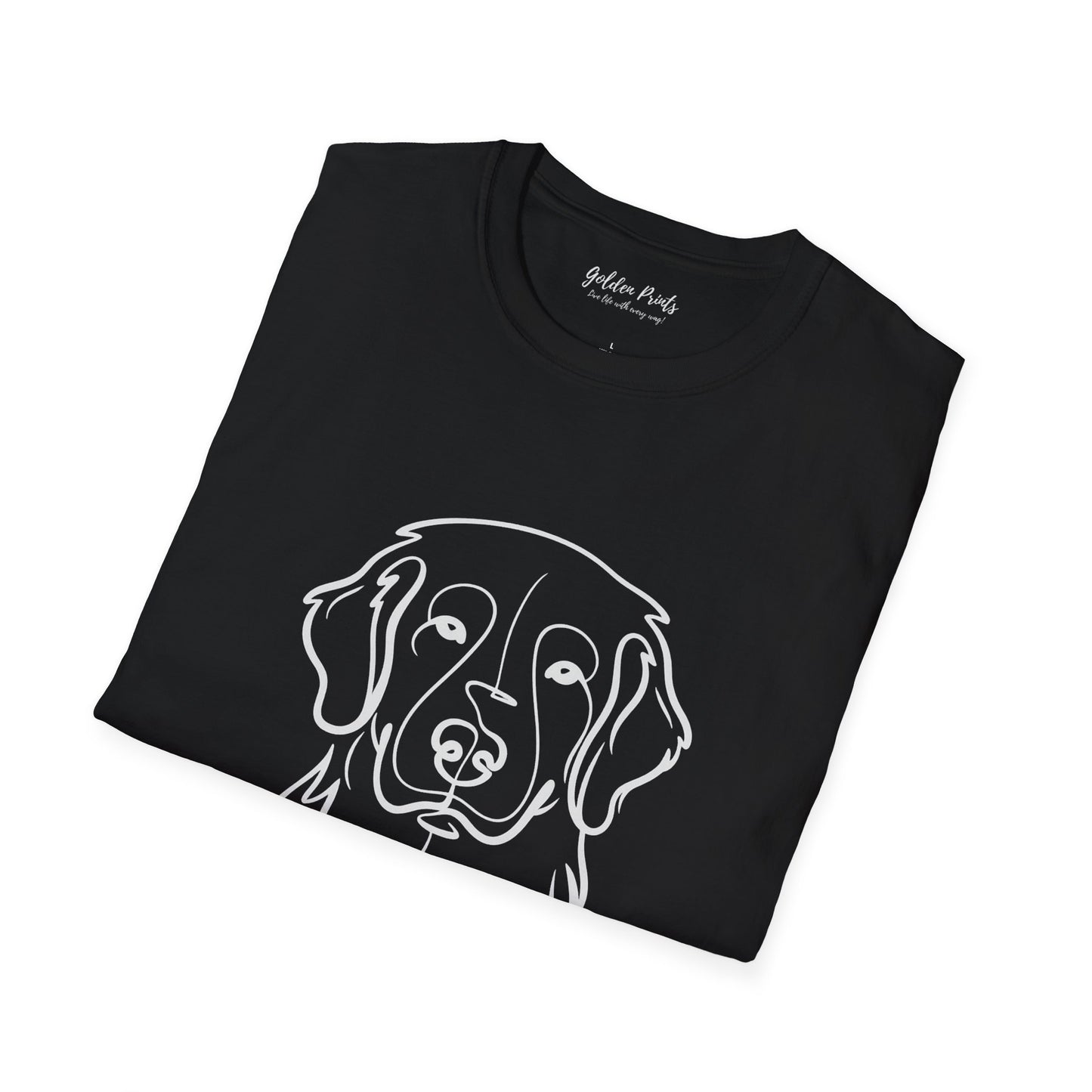 Golden Retriever Portrait Tee | Minimal Dog Art T-Shirt