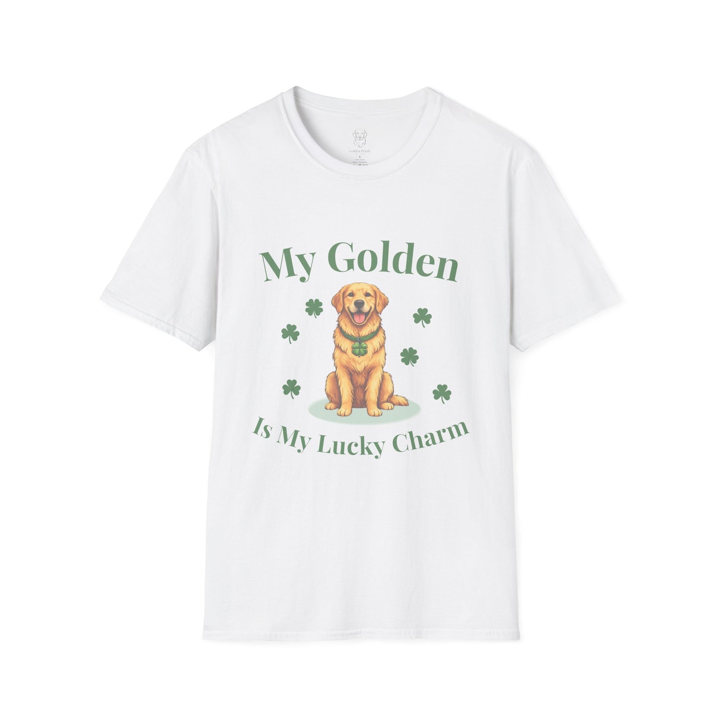 Golden Retriever Tee Shirt - I Love My Golden Retriever, St. Patrick's Day Lucky Charm