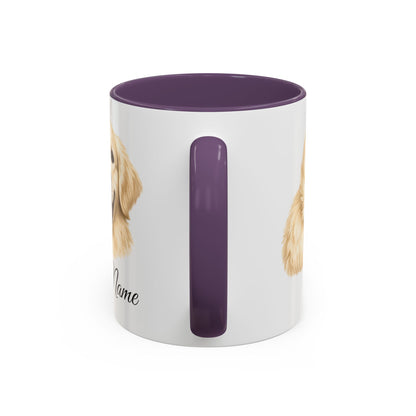 Personalized English Cream Golden Retriever Coffee Mug with Custom Dog Name (11oz & 15oz)