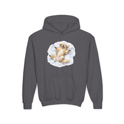 Youth Hoodie | Golden Retriever Snow Angel