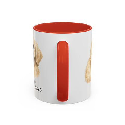 Personalized English Cream Golden Retriever Coffee Mug with Custom Dog Name (11oz & 15oz)