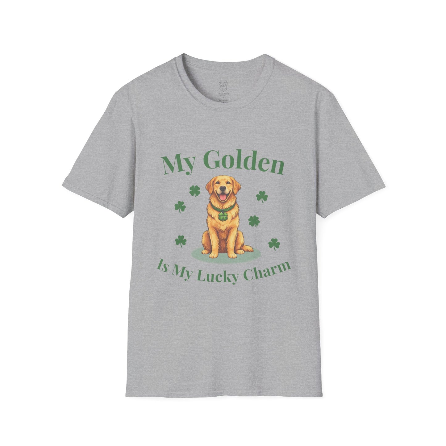 Golden Retriever Tee Shirt - I Love My Golden Retriever, St. Patrick's Day Lucky Charm