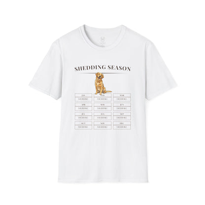 Golden Retriever Shedding Season Calendar Shirt | Funny Dog Hair T-Shirt for Pet Parents